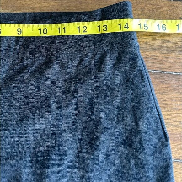 Eileen Fisher Black Stretch Knit Pull On Straight Leg Pants Size Small SP - Picture 7 of 11